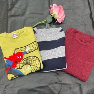 Bundle Long-Sleeve T-Shirt Size 6-7 Multiple-Color 3 Piece